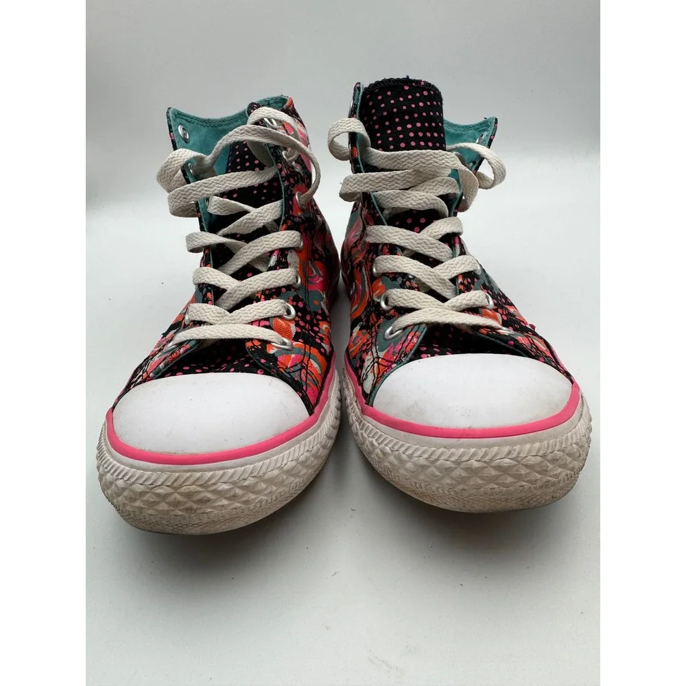 Converse Chuck Taylor All Star High Top Floral Polka Dot Sneakers 654210F 4.5Y